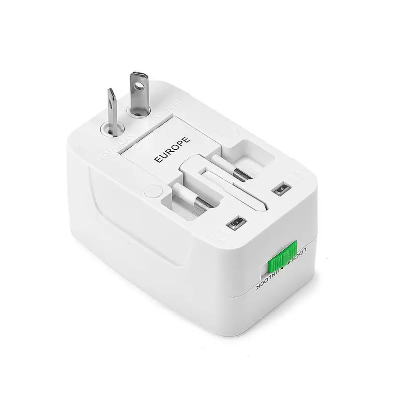 Универсальный адаптер питания для путешествий с 2 usb разъемами европейскими