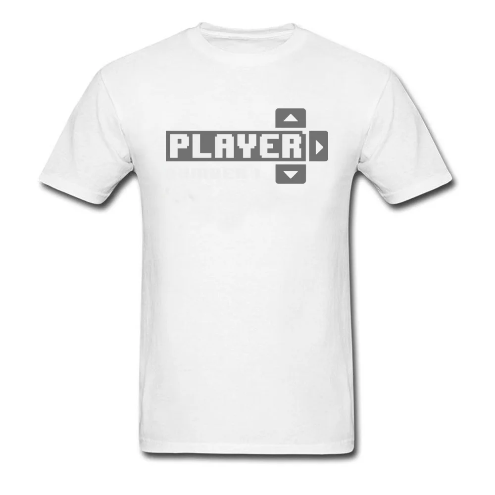Player Number 1 All Cotton Tops T Shirt for Men Leisure T Shirt 3D Printed Prevailing O-Neck Tops Shirt Short Sleeve Player Number 1 white