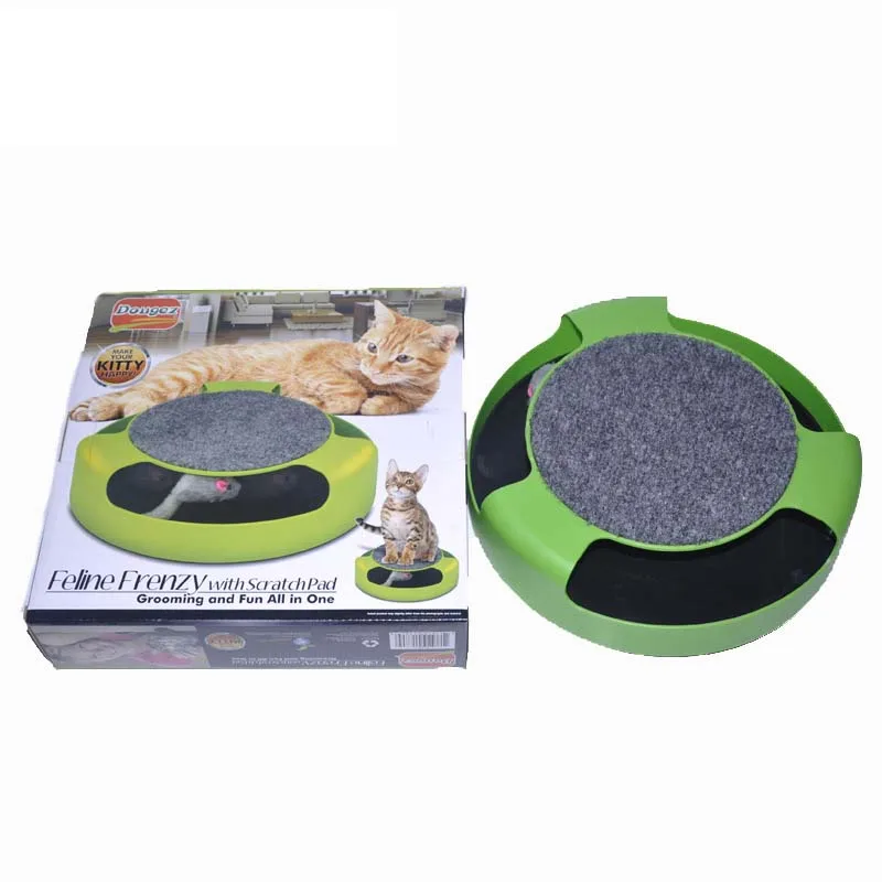 

BRANDED Luxury cat toy cat Claw training Toys For Cats feline frenzy with scratch pad grooming and fun all in one Plastic