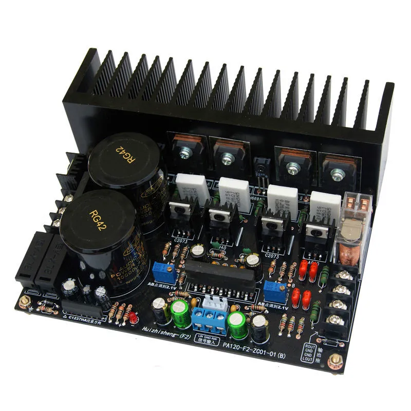 AIYIMA Discrete Tube Power Amplifier Board 120Wx2 UPC2581V HiFi Two Channel Audio Amplifiers NJW0281G NJW0302G