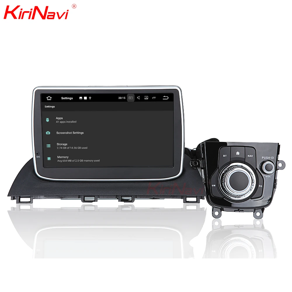 Excellent KiriNavi 9 inches quad core Andriod 7.1 touch screen car radio for Mazda 3 Axela 2013+ multimedia DVD player OBD2 WIFI 3G BT 5