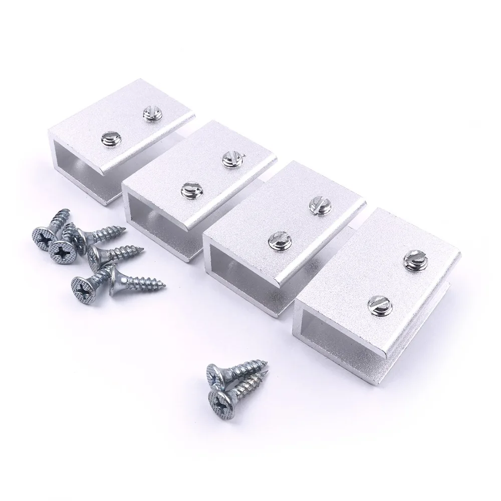 

High Quality 4Pcs 8-10mm Thickness Glass Clip Professional Hardware Tools 39.5*16.5*26mm Glass Clamp For Installing Bathroom Hot