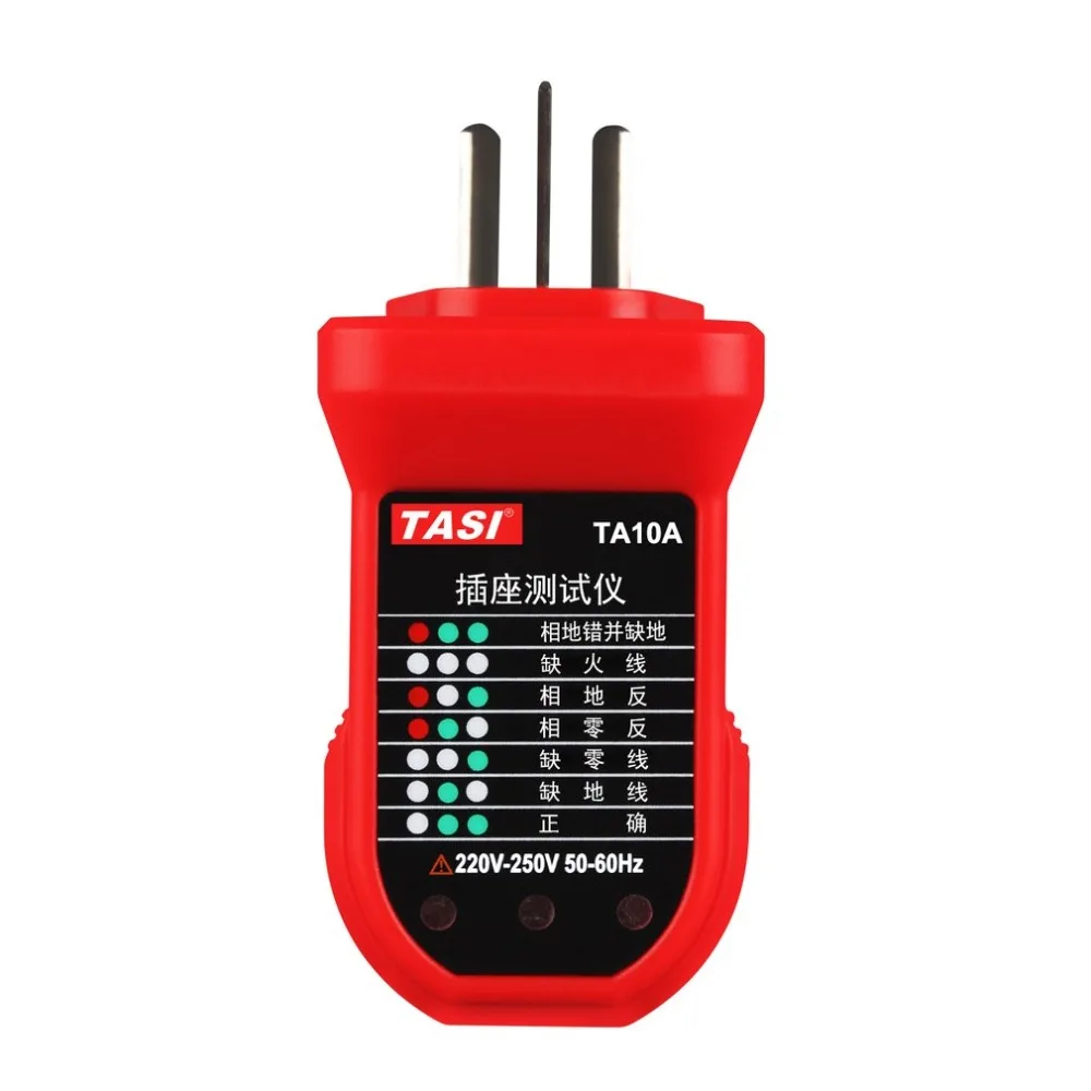TASI TA10A Socket Tester Automatic Electric Portable Voltage Circuit Breaker Finders Detector
