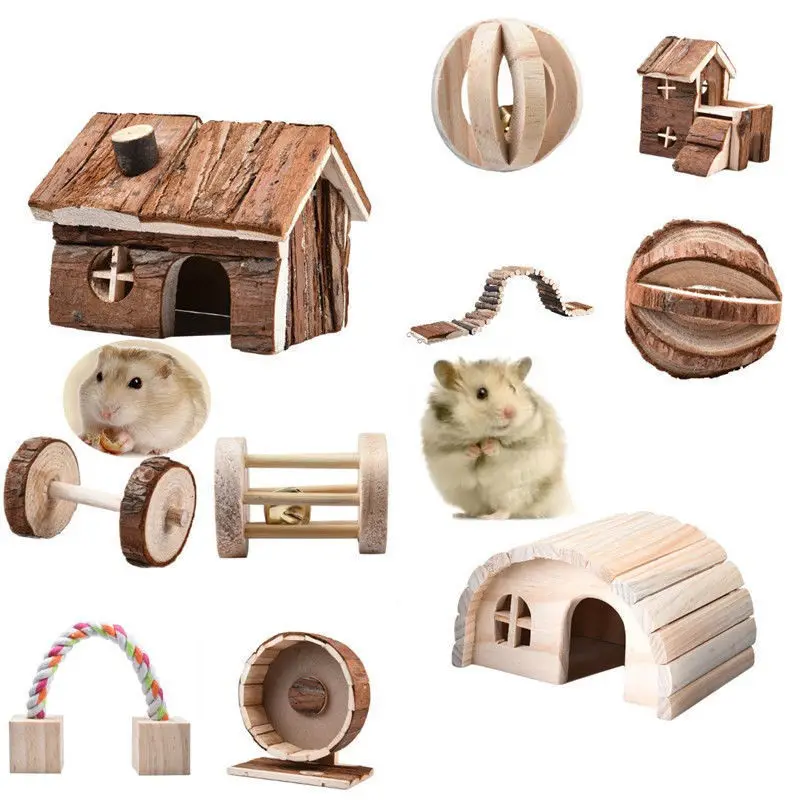 

Natural Pine Dumbbell Unicycle Bell Roller Chew Toy for Guinea Pig Chinchilla Rat Rabbits Toys Kitten Puppy Small Pet Toy
