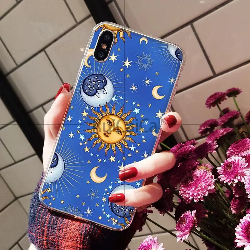 Чехол Ruicaica для телефона с изображением Солнца и Луны, роскошный уникальный дизайн, чехол для iPhone 8, 7, 6, 6S Plus, 5, 5S, SE, XR, X, XS MAX, чехол - Цвет: A3