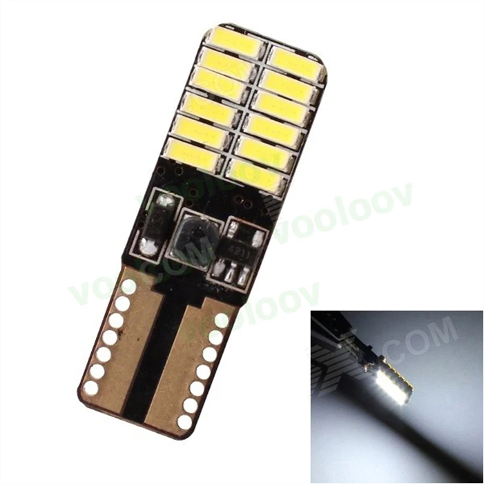 

2x Real Canbus T10 LED W5W 4014 LED Car Width Light Parking light error free shipping 24smd 24 led