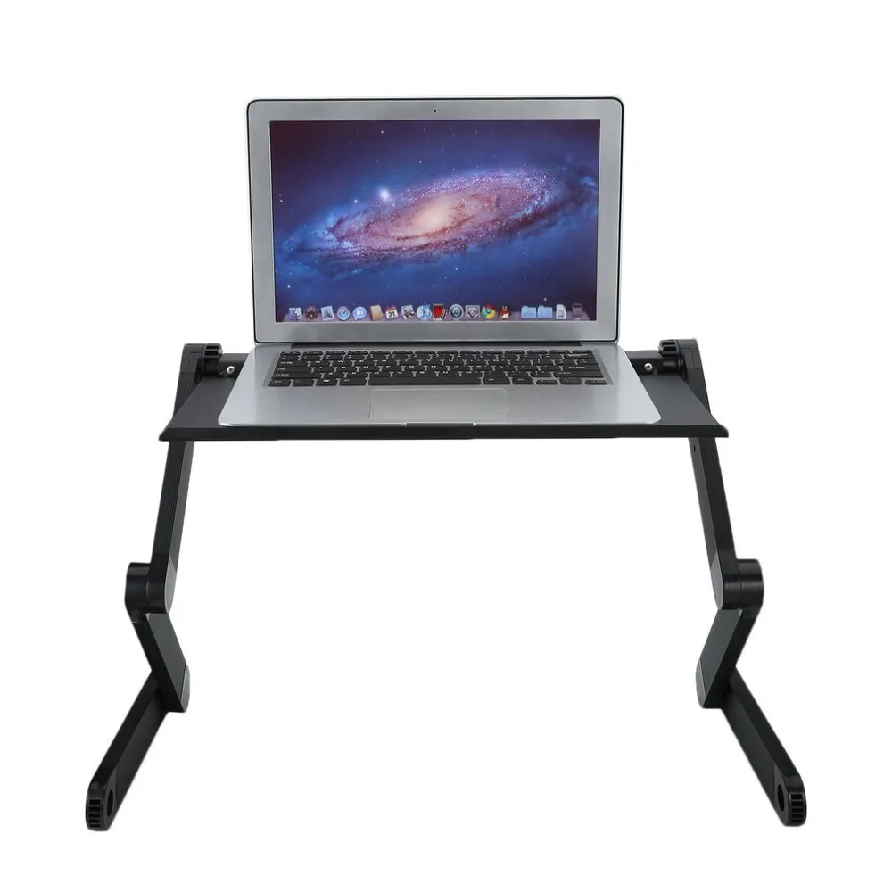 Портативный складной стол регулируемый стол для ноутбука алюминиевый сплав Подставка для ноутбука черный
