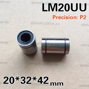 

[LM20UU-P2]10PCS Free Shipping chrome steel Gcr15 LM203242 LM20UU SDM20UU linear bearing 20mm*32mm*42mm