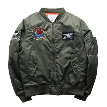 

Appliques Winter Thick Bomber Jacket Men Pilot Winter Coat Men Parka Men 5XL Plus Size Men Clothes 2020