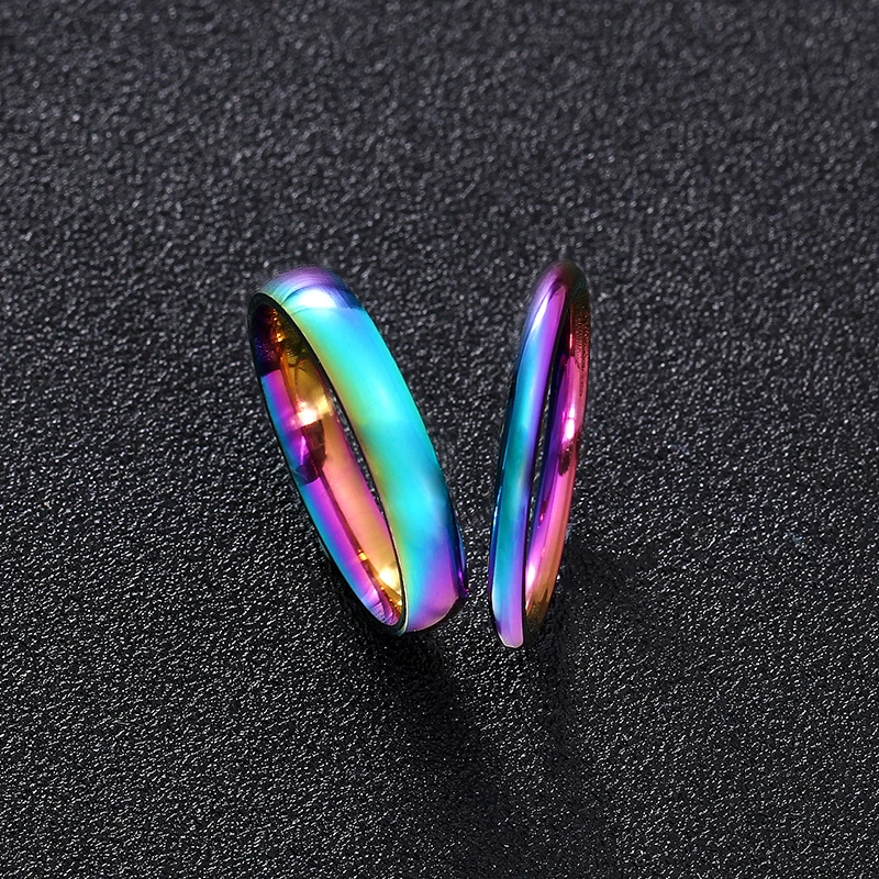 Couple Rings Titanium Steel Lovers Ring Stainless Steel Wedding Bands 2mm 4mm for Women and Man