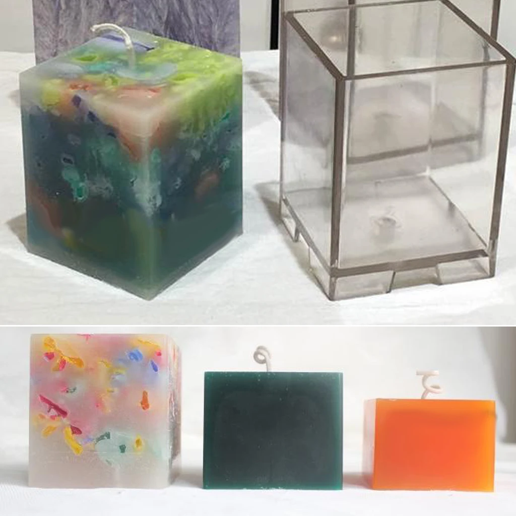 Pyramid Sphere Square Shaped Candle Mould Plastic Candle Moldel DIY Molds Handmade  Dried Flower Candle Making