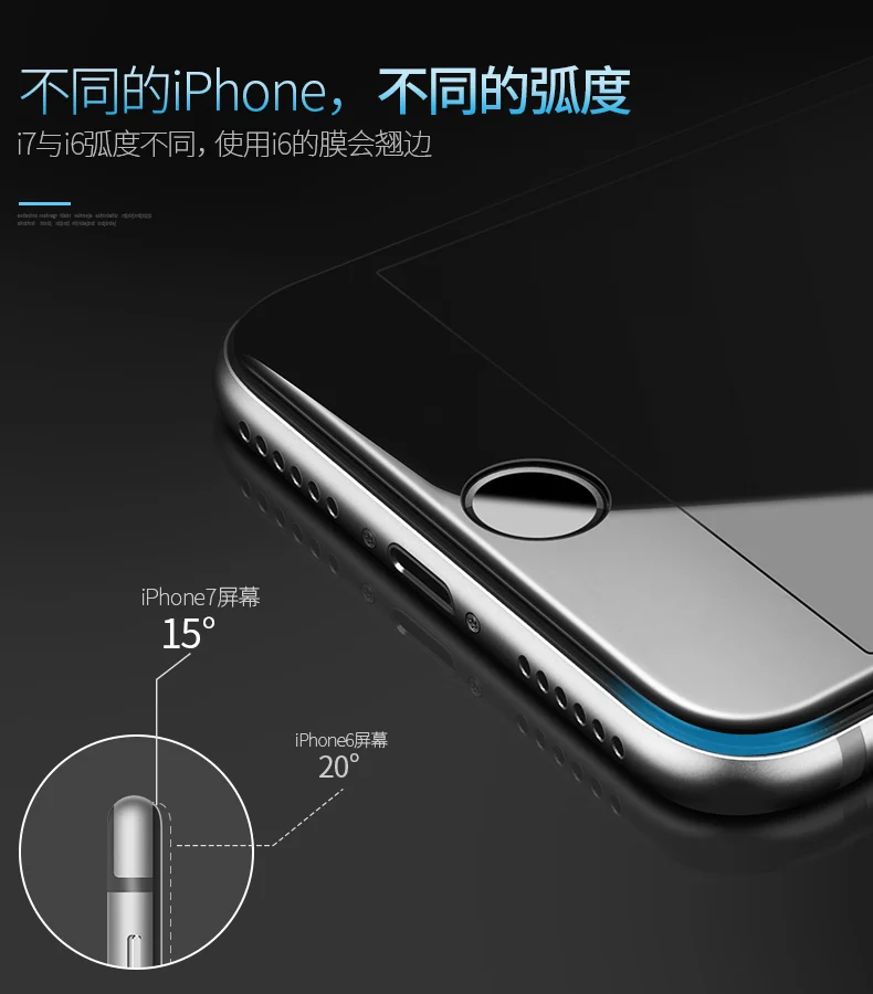 Для iPhone 7 7 plus белый и черный Полноэкранный протектор экрана из закаленного стекла для Apple iPhone 8 8 plus Передняя пленка для iPhone8