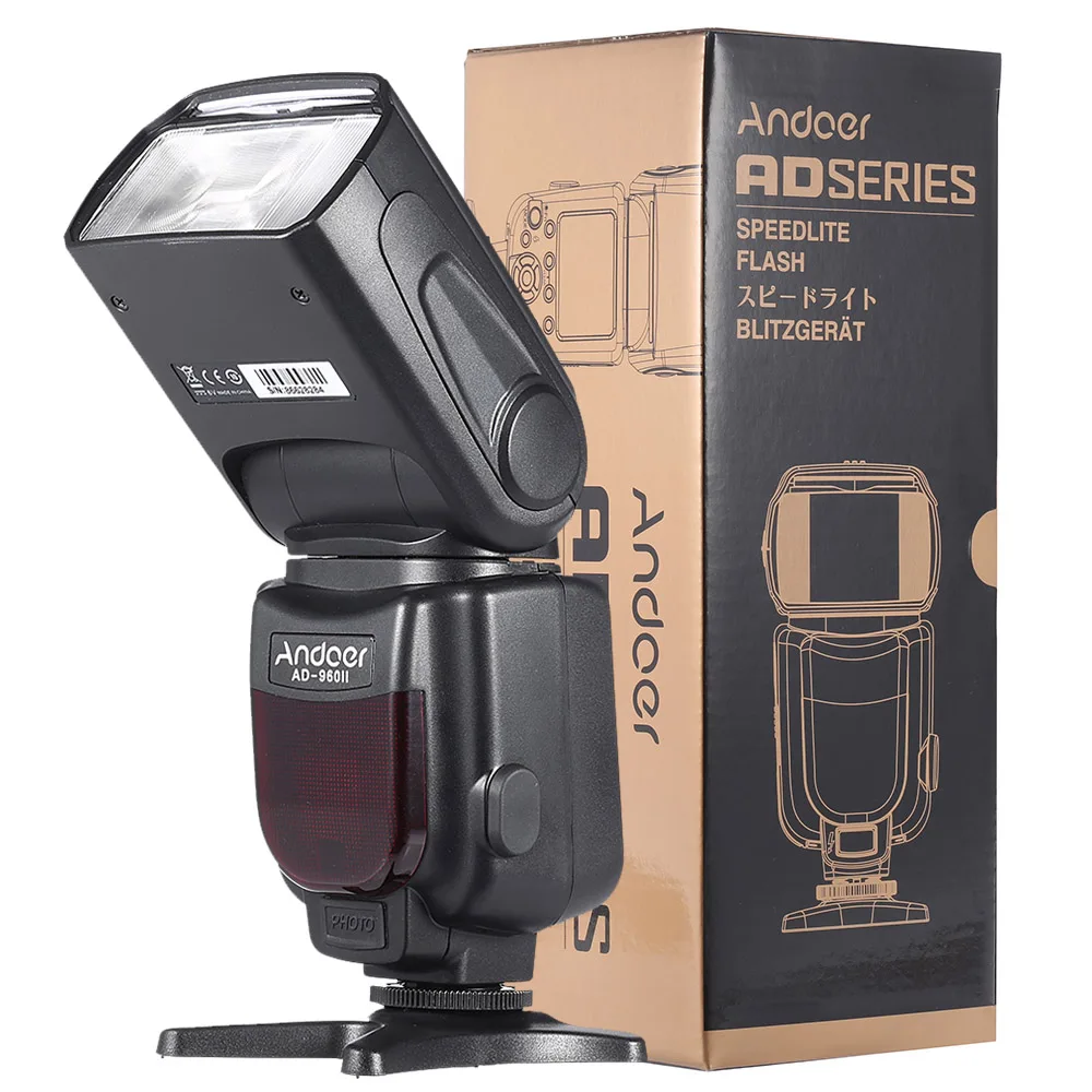 Andoer Flash Universal para cámara, pantalla LCD para Nikon, Canon