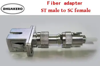 

free shipping AB46B ST male to SC female 20pcs SM mode Fiber optic coupler flange connector adapter