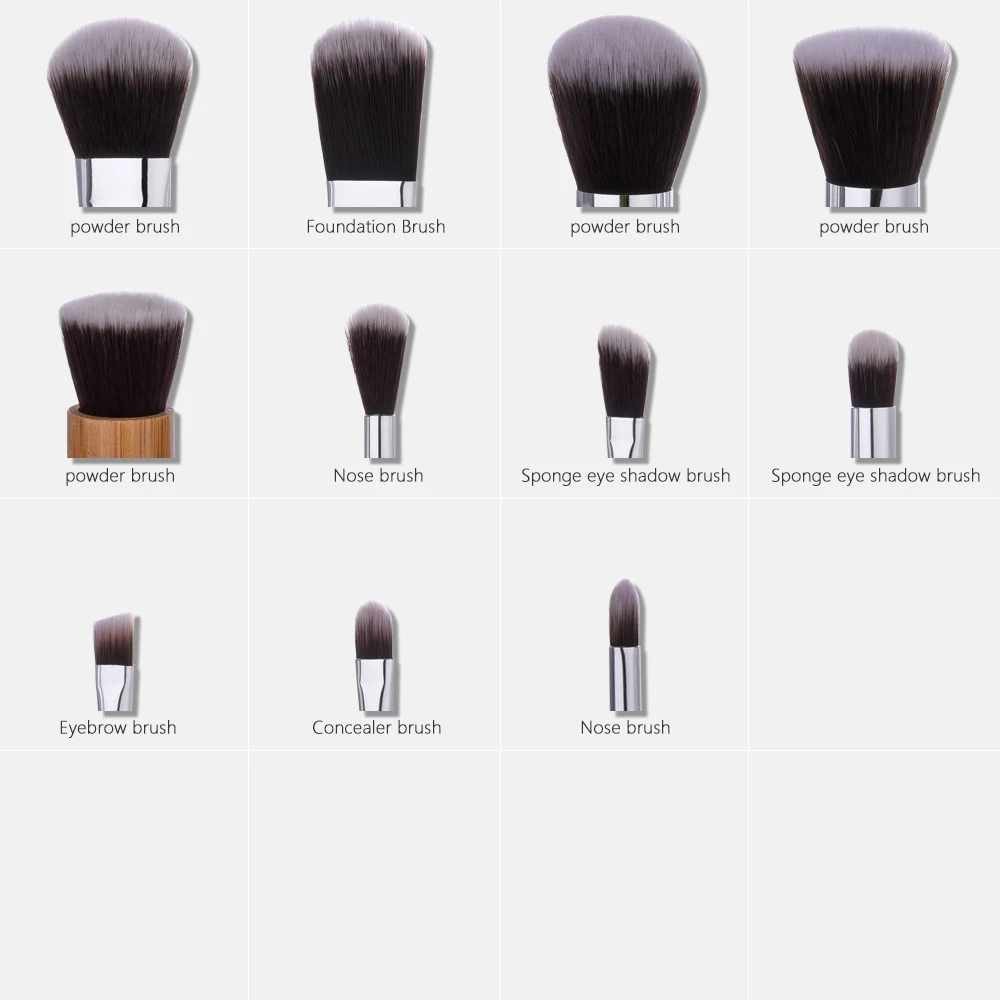 11Pcs Blending Pencil Foundation Eye Sshadow Makeup Brushes Eyeliner Brush (5)