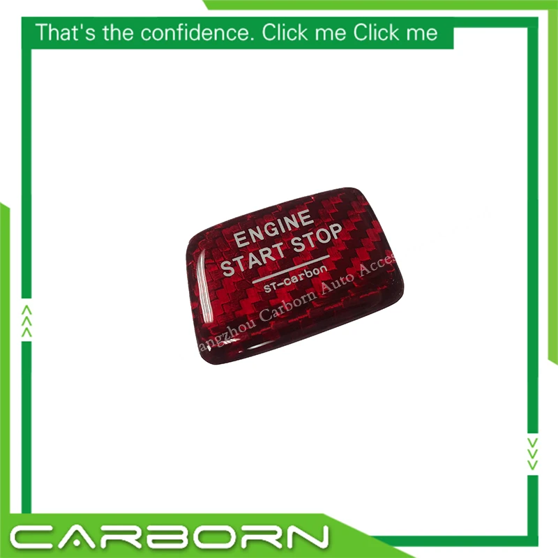 

For Chevrolet Camaro 2016 2017 Stick on Style Carbon Fiber 1 Piece Engine Start Button Cover