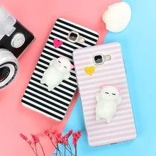 Funny Cute Cat Squishy Phone Case for font b Samsung b font Galaxy J3 J5 J7