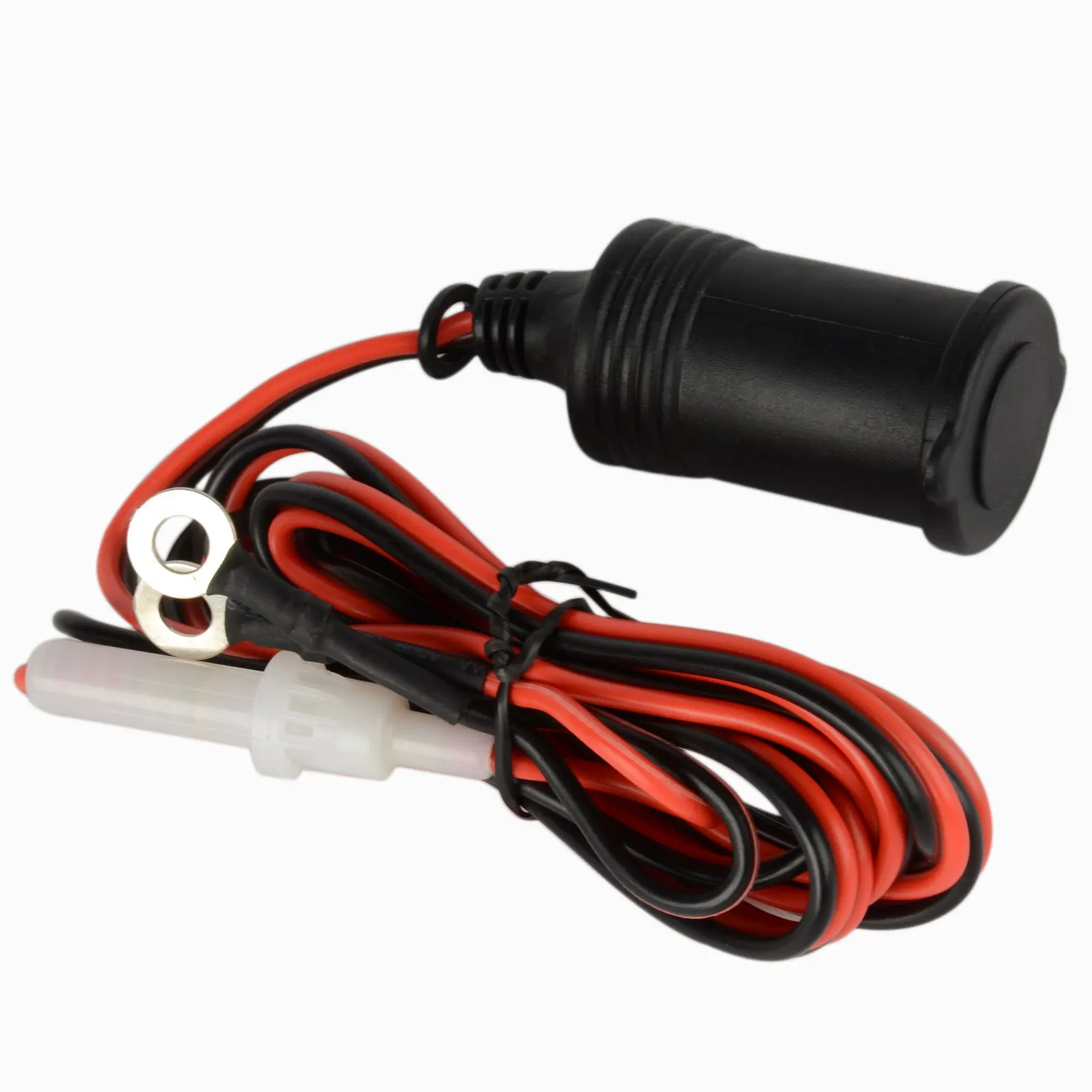 

Mayitr 12V Motorcycle Cigarette Lighter Power Socket Outlet With Waterproof Cover Fuse Cigarette Lighter