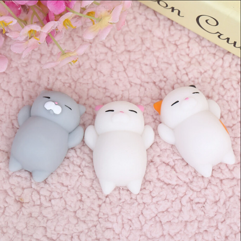 Mochi Squishy Cat Squeeze Healing Fun Kawaii Kids Adult Toy Stress Reliever For Phone Case Straps Drop Shipping