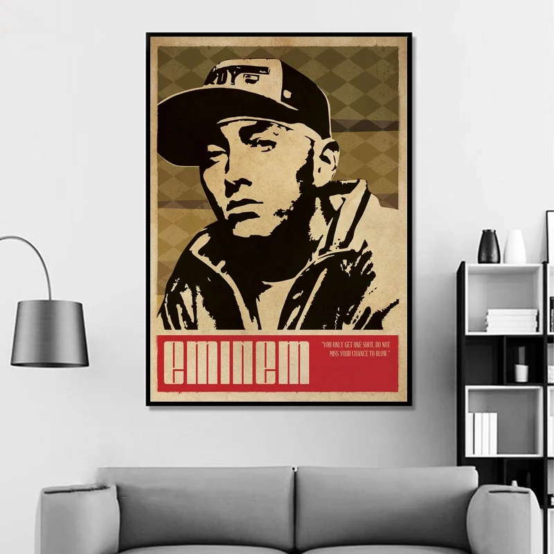 Постер музыкальной певицы Eminem в стиле хип хоп рэп группы со звездами настенное