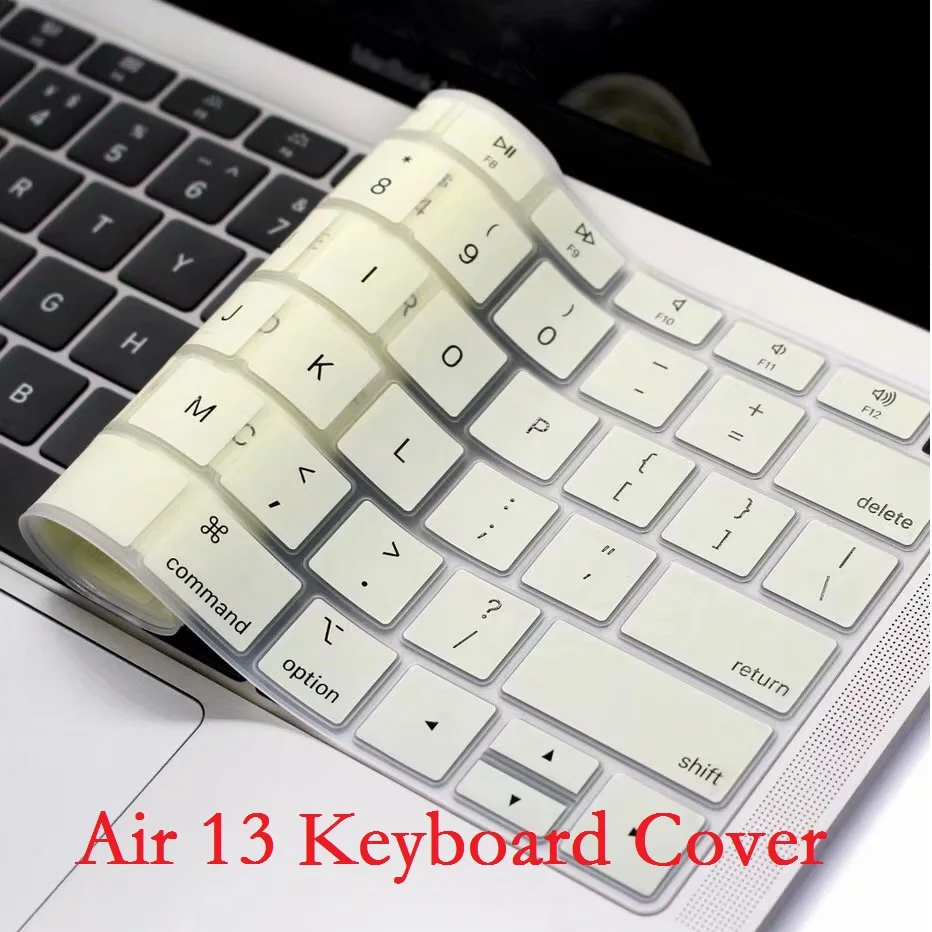 

EU / US Silicon for Macbook Air 13 Keyboard Cover Silicon A1466 English Waterproof for Macbook Air 13 Keyboard Cover Not 2018