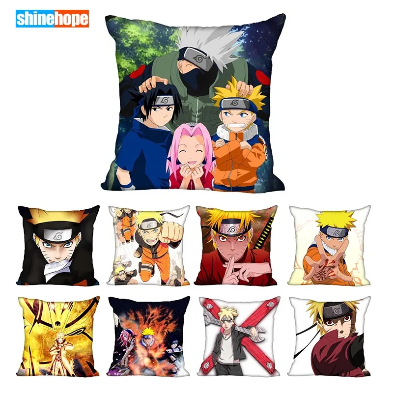 

Custom Decorative Pillowcase Naruto Square Zippered Anime Cartoon Pillow Cover 35X35,40x40,45x45cm(One Side)Pillow Case
