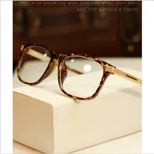 Retro Leopard Box No Prescription radiation glasses female fashion models decorated 04 male myopia glasses frames