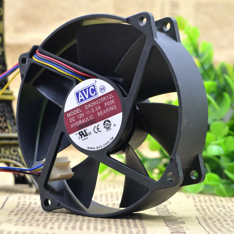 Новый оригинальный 9 см круглый 9025 12 В 0.3A DA09025R12L CPU бесшумный вентилятор