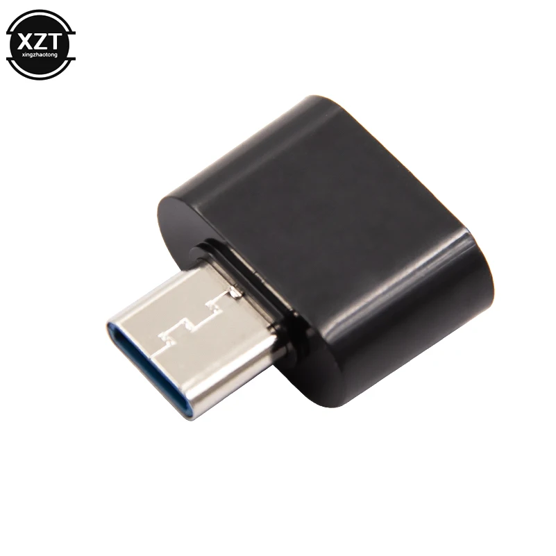 USB 3,0 type-C OTG кабель адаптер type C USB-C OTG конвертер для Xiaomi Mi5 Mi6 huawei samsung мышь клавиатура USB диск флэш - Цвет: Черный