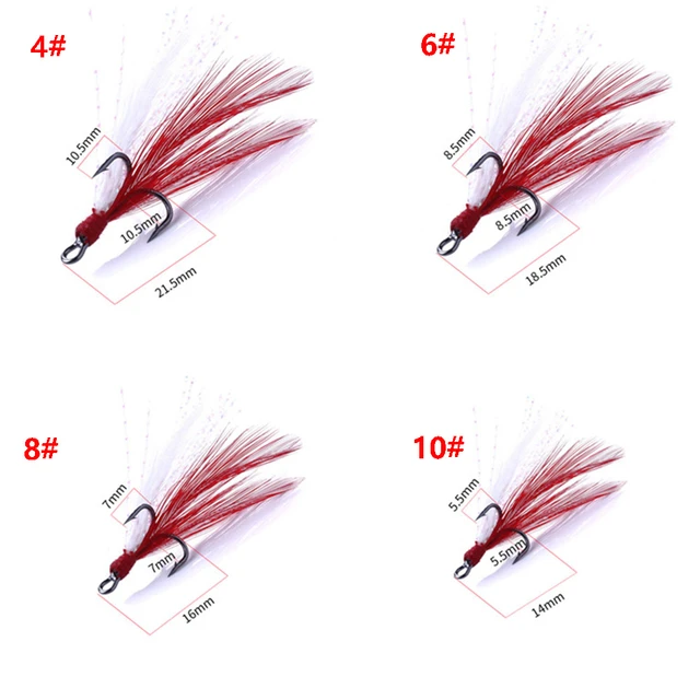 20pcs/lot Fish hook 4#-10# Fishing Hook with Colors Feather Fishing Tackle  High Carbon Steel Hooks amecons de peche fish hooks - AliExpress