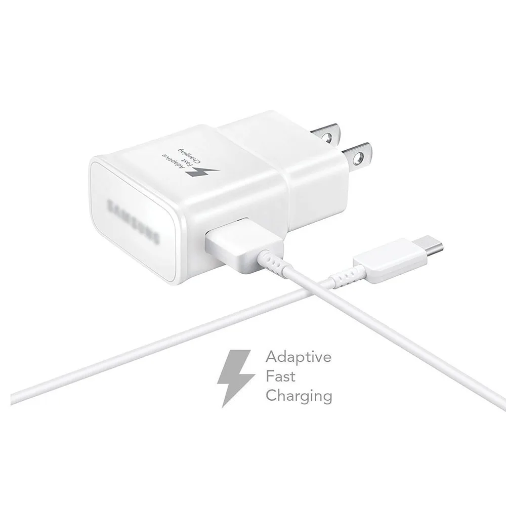 

Original factory AFC Fast quick charger for Samsung S8 S9 Pro note8 note9 9V 1.67A quick fast charger 3.9ft 120cm type-c cable