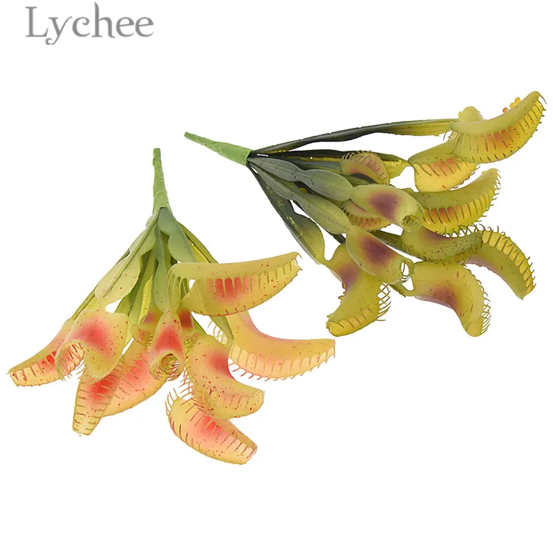 

Lychee Venus Flytrap Artificial Succulent Plants Simulated Desktop Plants Home Garden Decoration