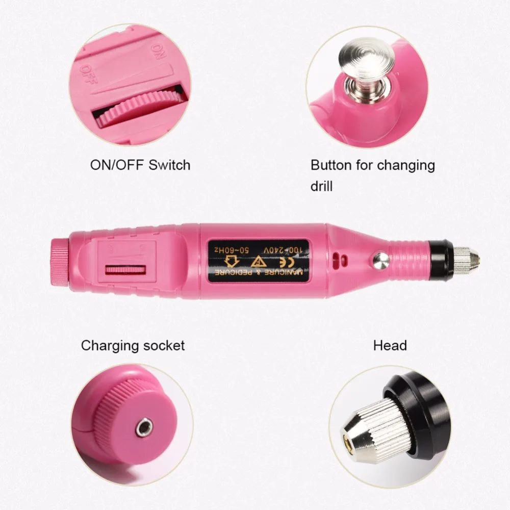  Electric Nail Drill Bits Set Mill Cutter Machine For Manicure Nail Tips Manicure Electric Nail Pedi