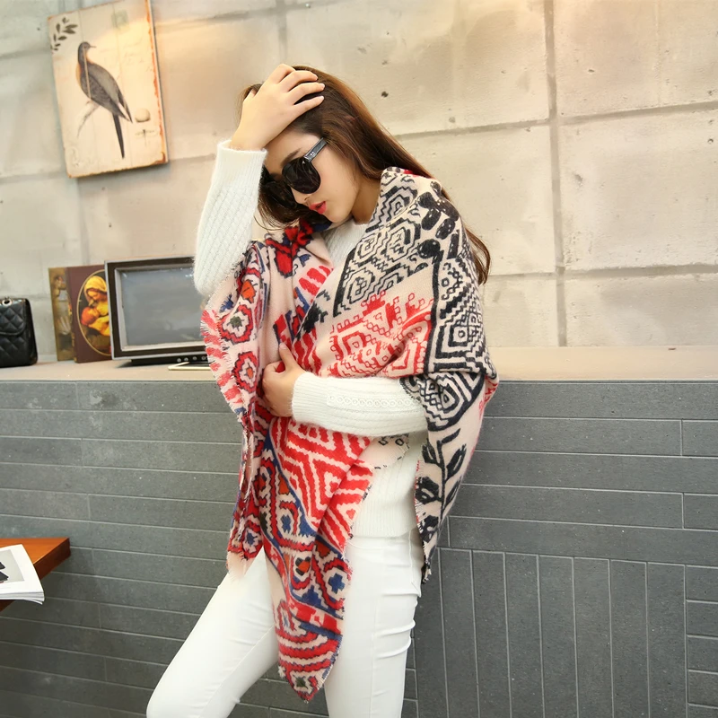 2015 Stamp major Winter 2015 font b Tartan b font Scarf Desigual Plaid Scarf New Unisex