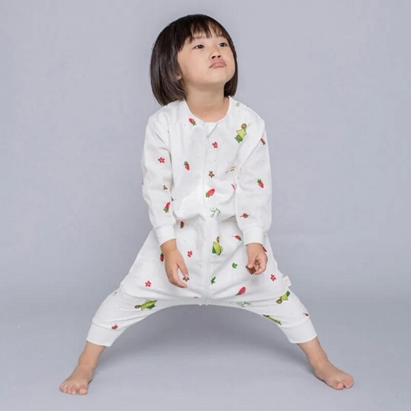 Спальный мешок для малышей, детская одежда для сна пижамы для детей летняя одежда для детей возрастом от 4 слоя, из дышащего материала, не допускайте контакта с kick - Цвет: Vegetables
