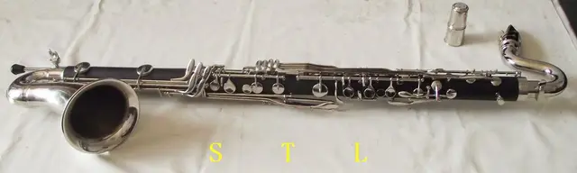 Cheap New Bass Clarinet Bb Key Hard Bakelite Body Nickel Plated