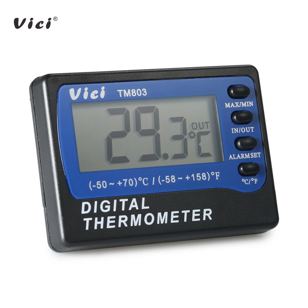 

VICI TM803 Large LCD Digital Fridge / Freezer Thermometer Temperature Meter with Alarm Measuring -50-70 Centigrade