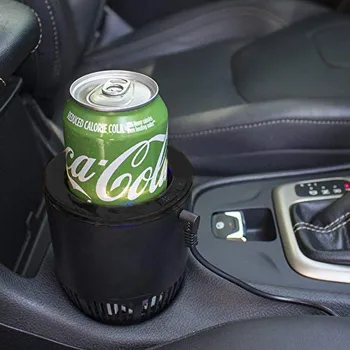 

Cup Holder For Car Electric Cooler and Warmer Dual Function Winter Summer Portable Refrigerator Drink Beverage Holder 12V