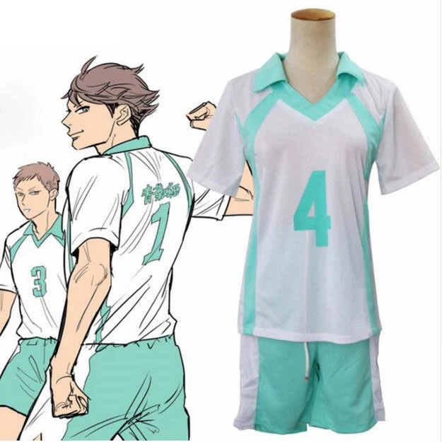 Cosplaydiy Аниме Haikyuu костюм Karasuno Aoba Jousai Oikawa Tooru Hajime Iwaizumi для школьного волейбола L320| |
