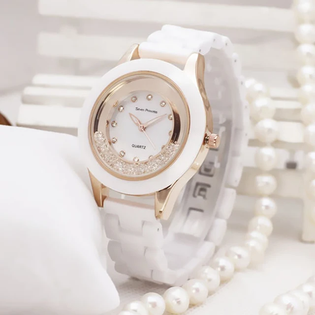 Luxury Fashion Womens Watch Dress Ceramic Ladies Watch White Simple Quartz Wrist Luxury Fashion Womens Watch Dress Ceramic Ladies Watch White Simple Quartz Wrist