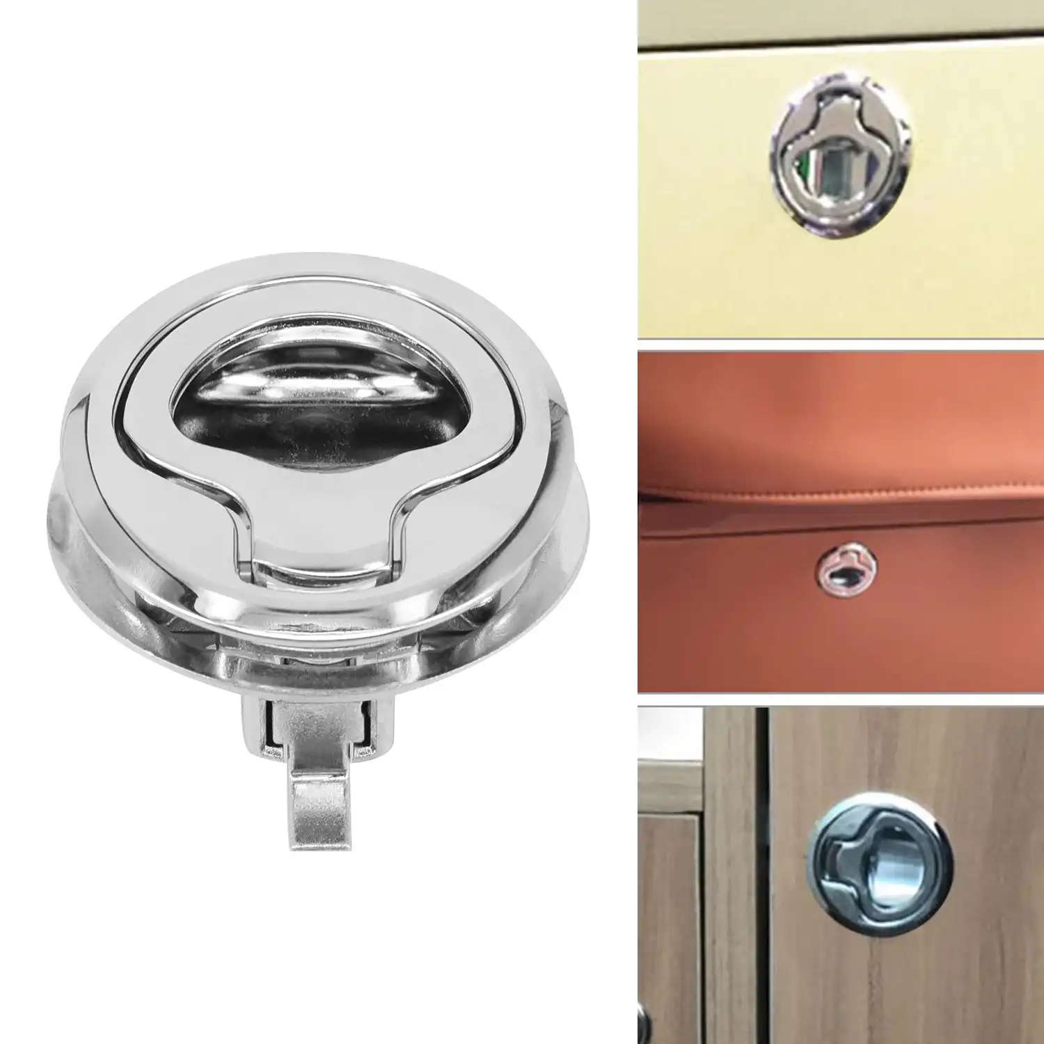 Stainless Steel Latch Handle Boat Caravan Marine Flush Mount Pull