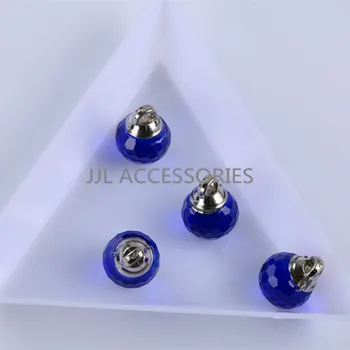 

50pcs/lot 10mm BLUE color diamond crystal shank button for shirt dress decorative ball crystal glass buttons wholesale