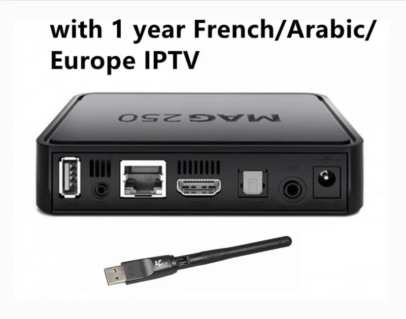 Prix pour Mag250 Système Linux set top box IPTV Avec 1 année QHDTV Arabe/Europe iptv code comprennent TUNISIE ALGÉRIE MAROC NILESAT canaux Prix pour Mag250 Système Linux set top box IPTV Avec 1 année QHDTV Arabe/Europe iptv code comprennent TUNISIE ALGÉRIE MAROC NILESAT canaux
