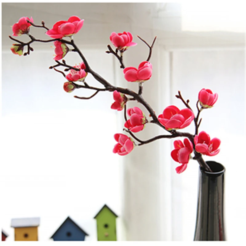 Plum Blossom Artificial Flower Fake Flower Bouquet For Wedding Home