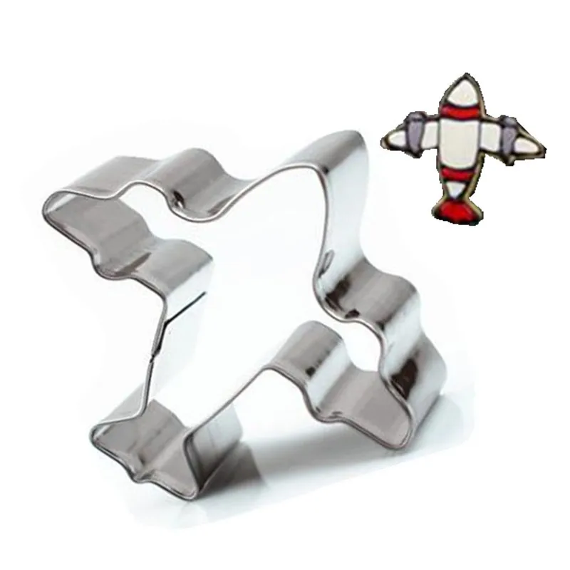 

1PC Stainless Steel Metal Plane Cookie Cutter Kitchen Accessories DIY Vehicle Series Plane Fondant Tools For Cookie Decorotion