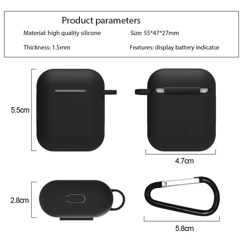 Силиконовый чехол для AirPods защитный Apple Airpod зарядки спортивные наушники Прямая