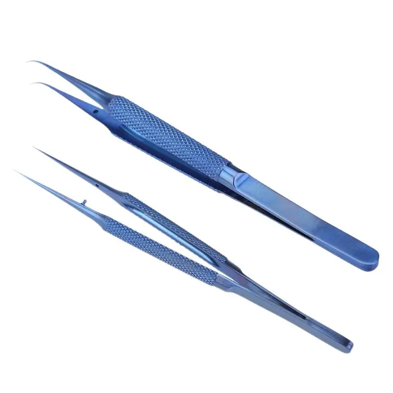

Titanium Alloy / Stainless Steel Professional 0.15mm Edge Precise Fingerprint Fly Line Picker Tweezers Straight Bend Repair Tool