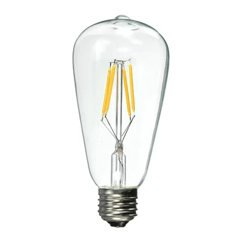 

4/6/8W Edison Style Vintage LED Filament Light Bulb 2200/3000K Daylight E27 ST64 Base Lamp JA55
