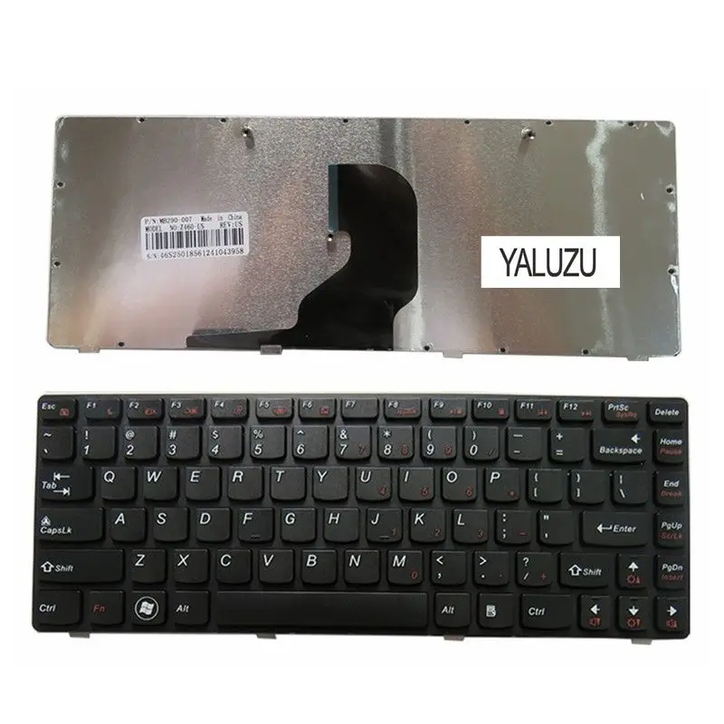 

YALUZU US Grey New English Replace laptop keyboard For Lenovo Z460 Z460A Z465 z465