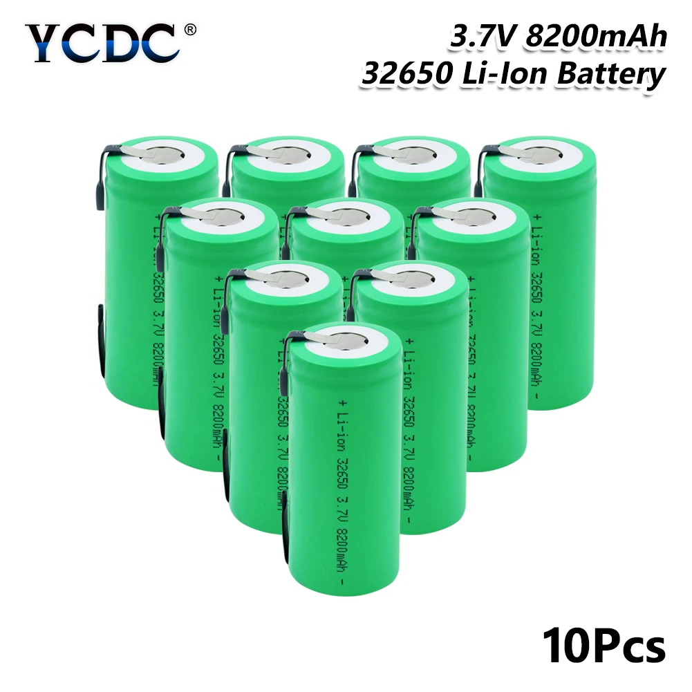 Высокоразрядная 3,7 V 8200mAh перезаряжаемая 32650 литий-ионная батарея резервного питания литиевые батареи сварочные никелевые листовые батареи